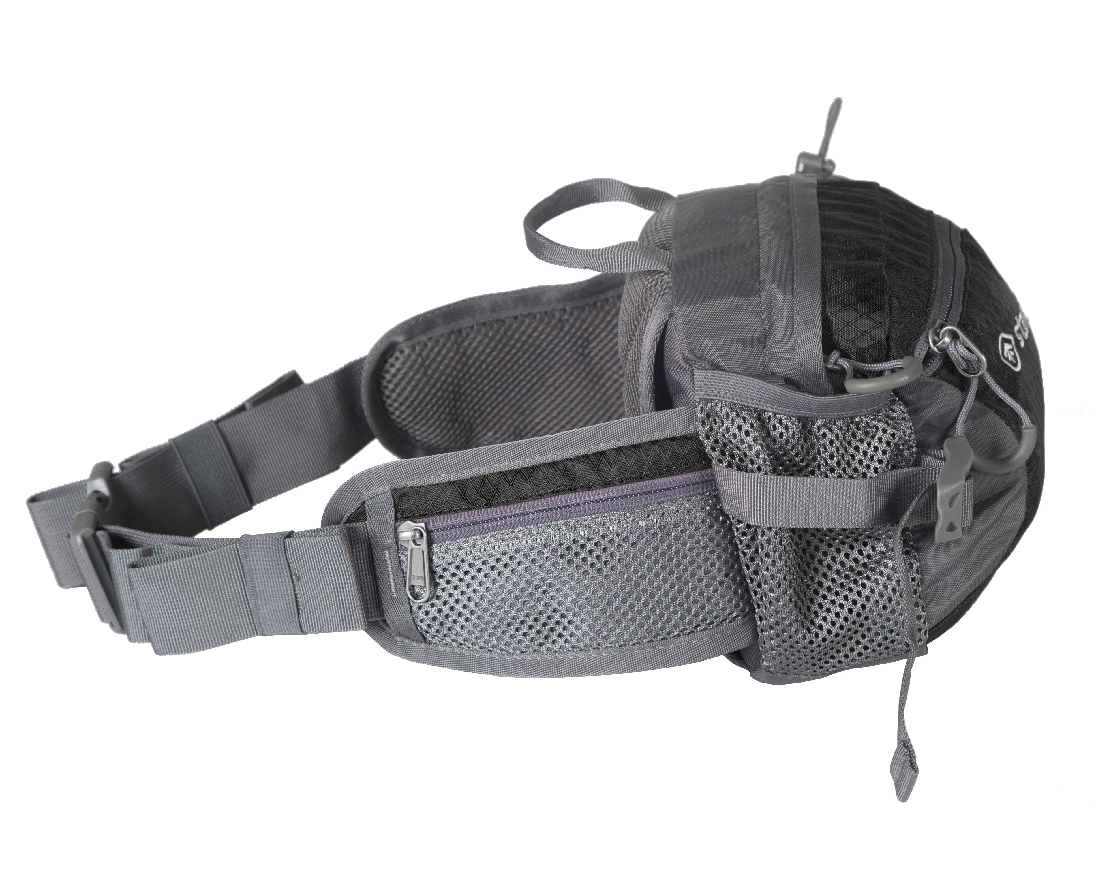 Waist/Shoulder Pack W/Bottle Holder - Black - 5 Liter