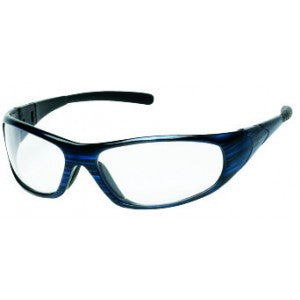 Blue Frame - Clear Lens - Rubber Tips Safety Glasses