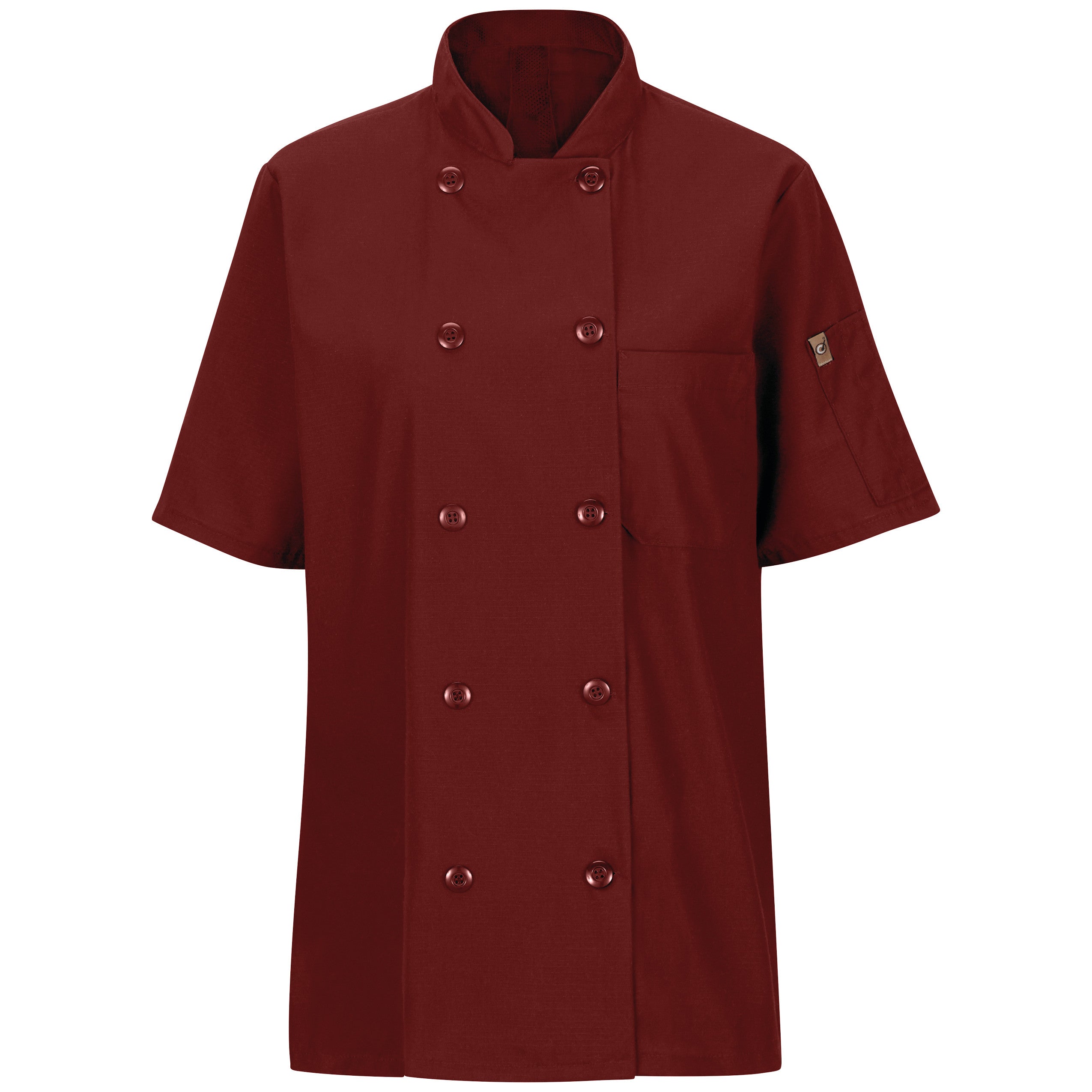 Red Kap Women's Short Sleeve Chef Coat with OilBlok + MIMIX
