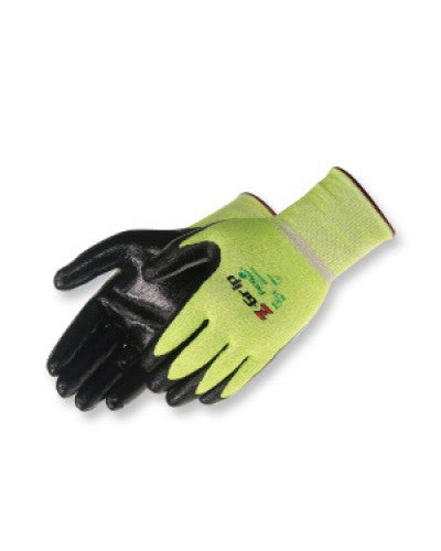 Z-Grip Hi-Vis green seamless shell (nitrile coated) Gloves