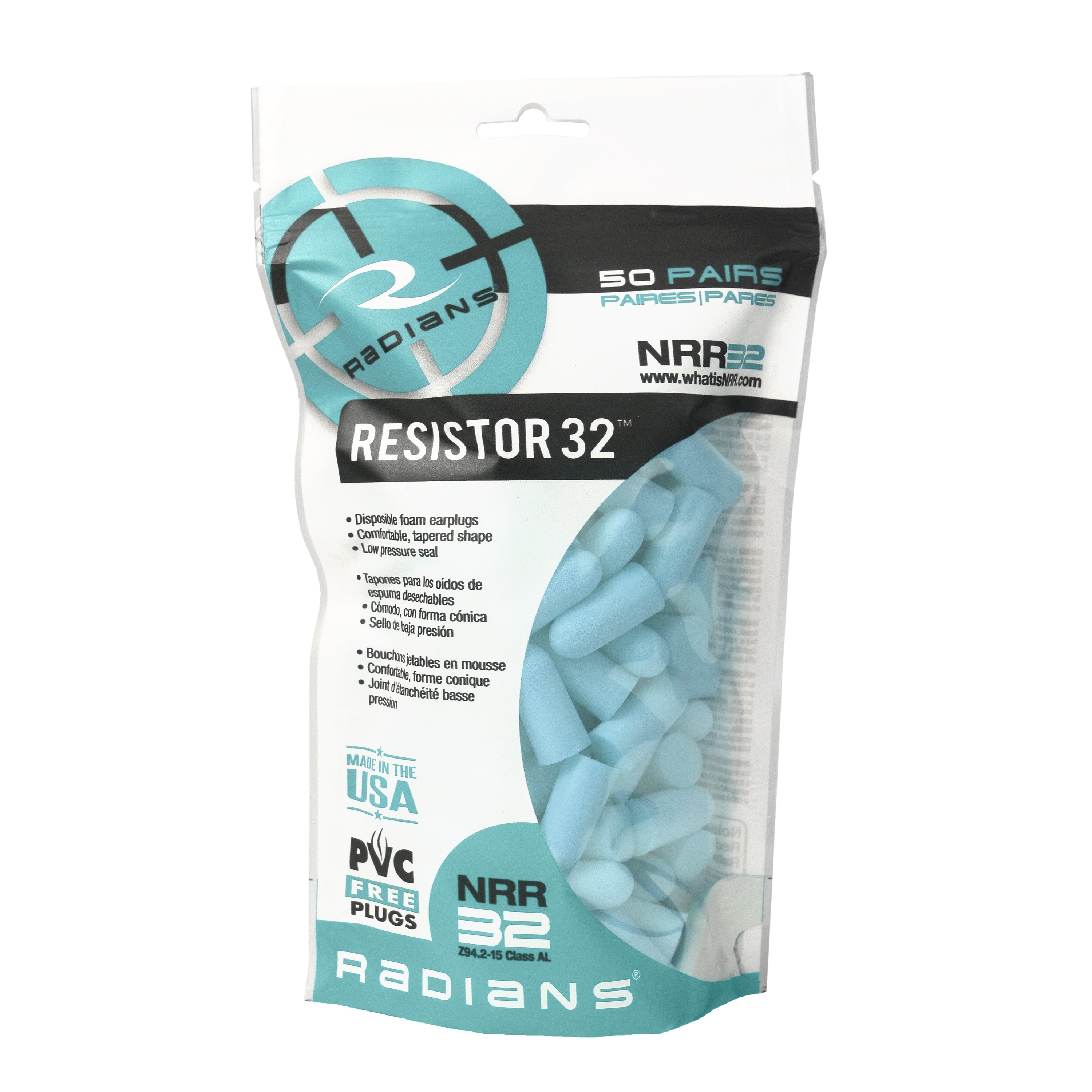 Radians Resistor® 32 Foam Earplugs Bag - Uncorded