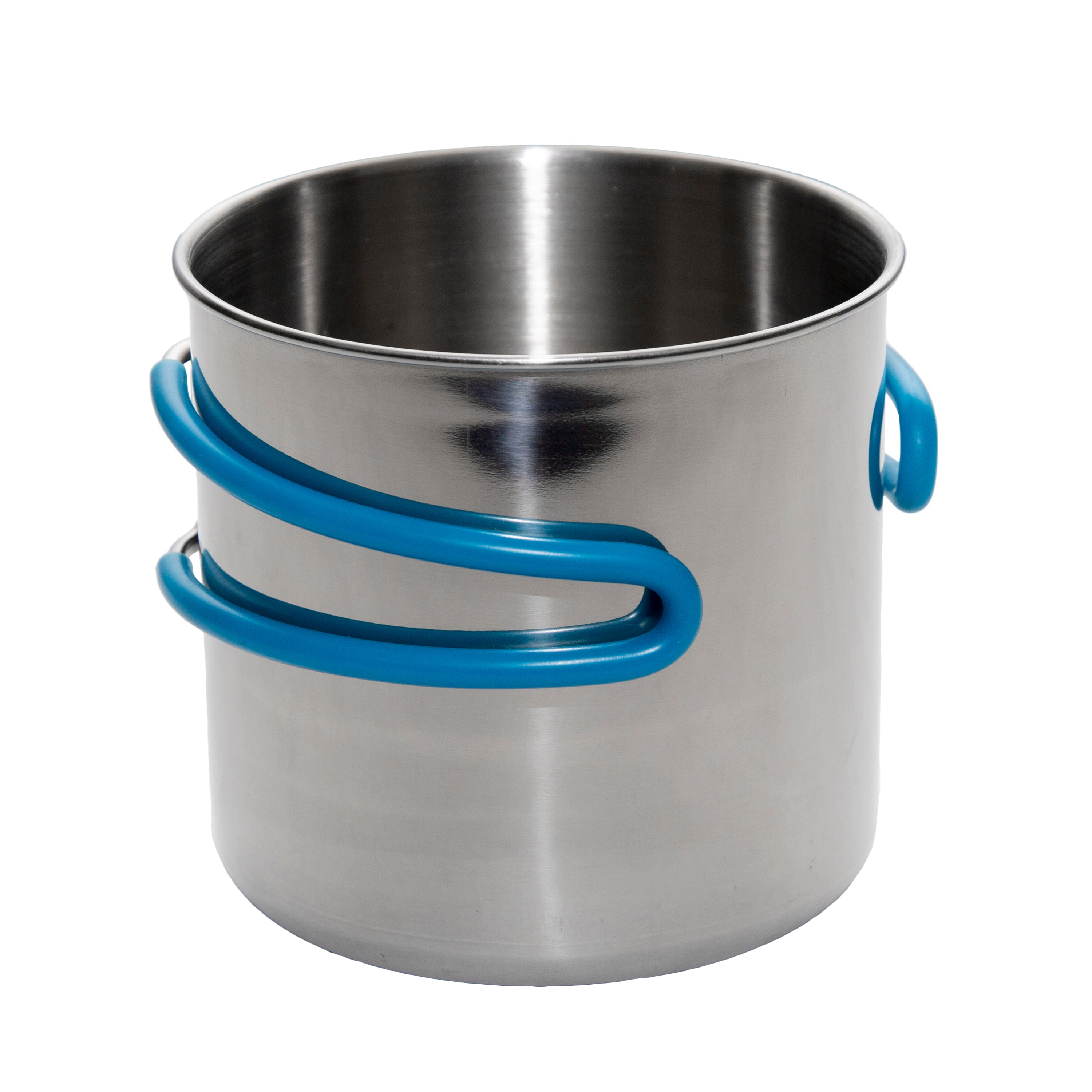 Stainless Steel Mug - 20 Oz With Blue Silicon Handle Cover