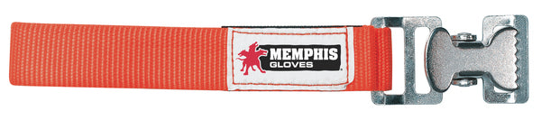 MCR Safety Glove Nickle Metal Clip, Orange Strap