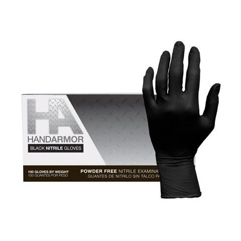Work Shield Hand Armor Nitrile 6 MIL Examination Gloves - Powder Free, Black (Box or Case)