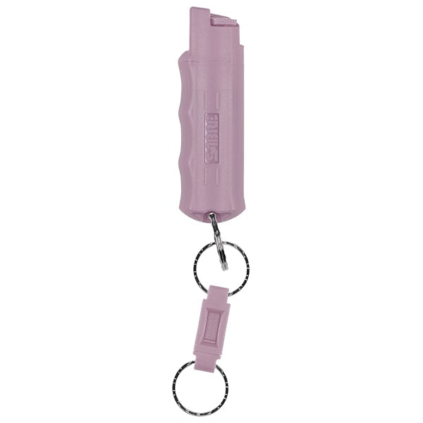 SABRE RED Pepper Spray Keychain with Quick Release Key Ring - Dust Purple