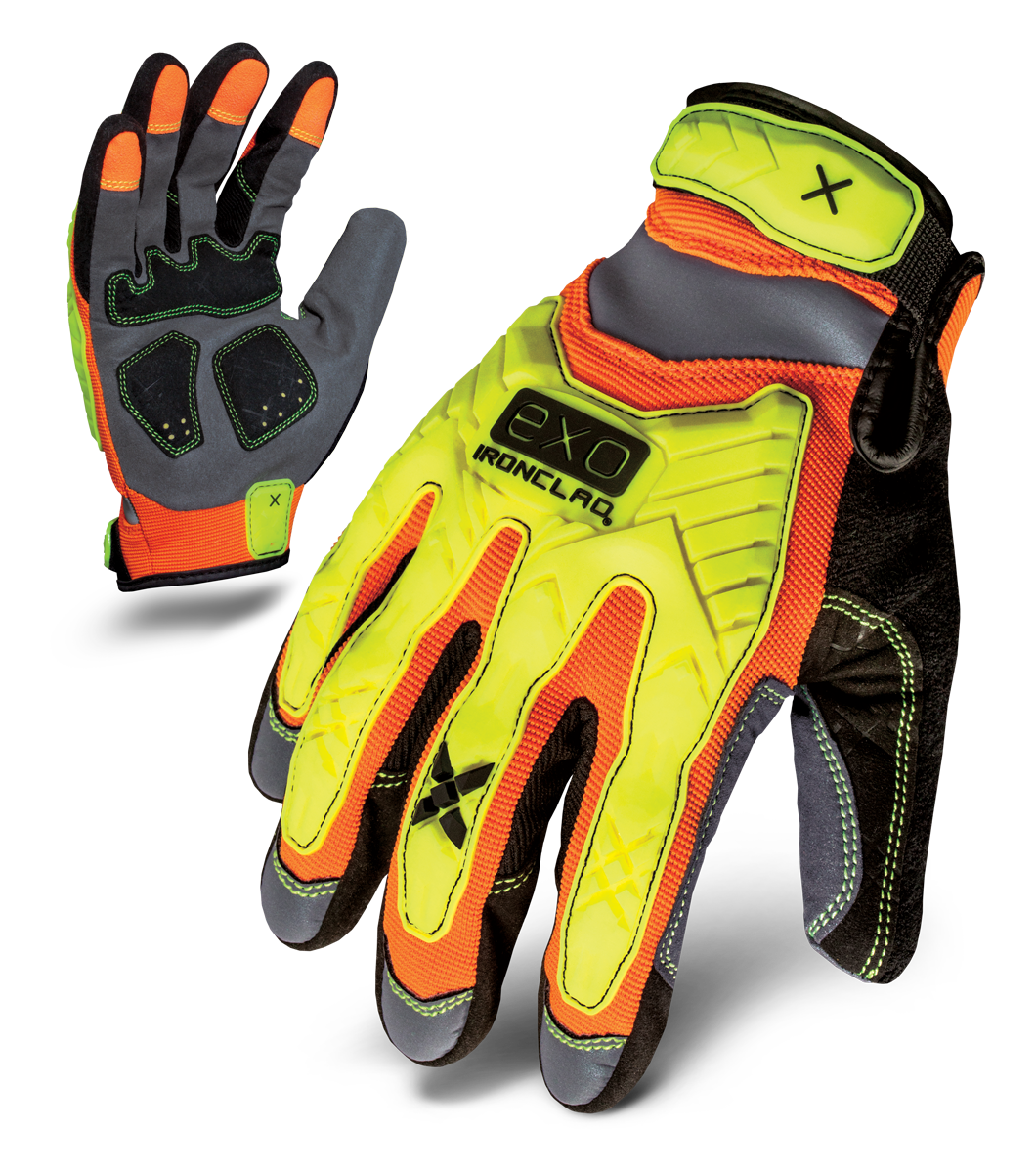 Ironclad EXO-HZI Hi-Viz Impact Gloves