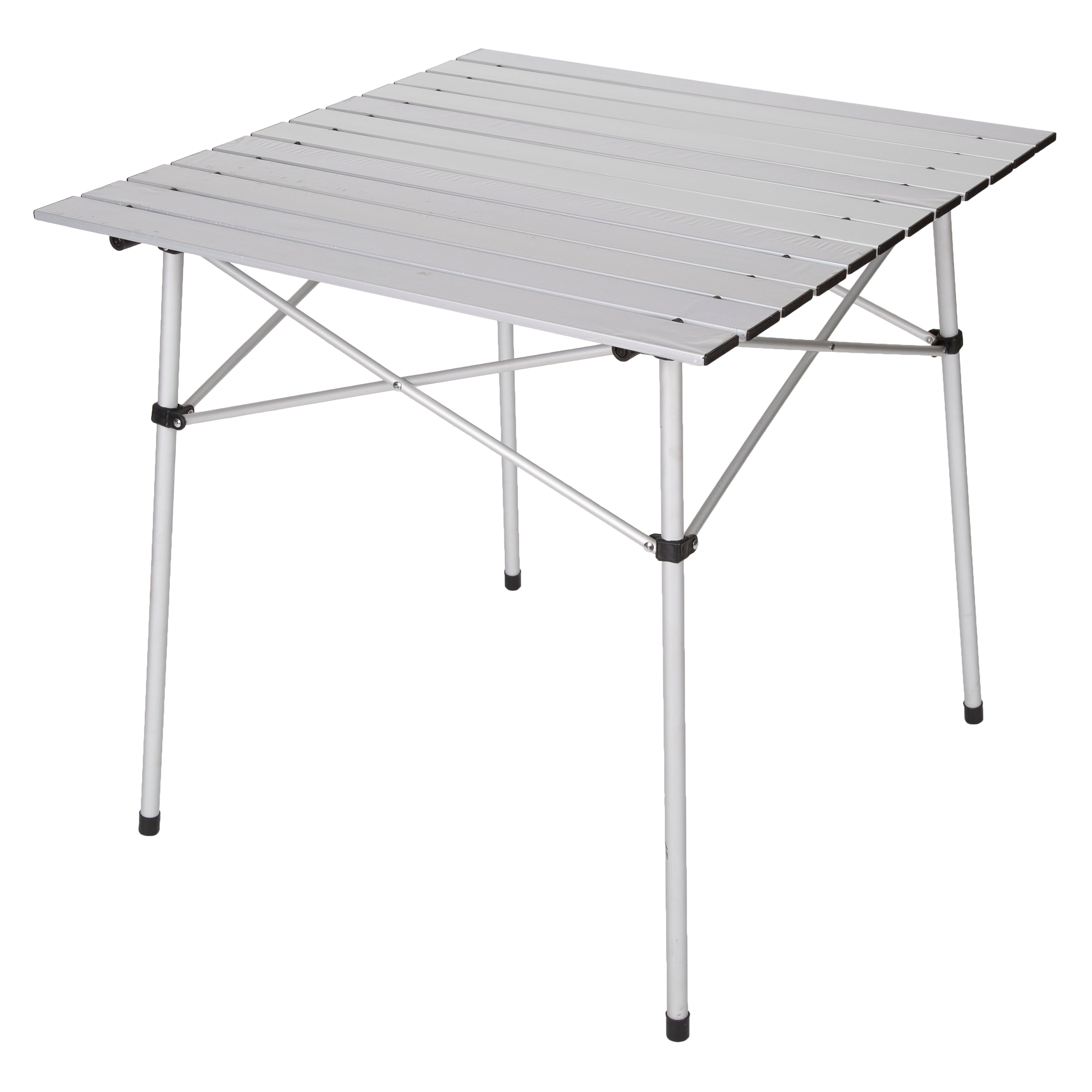 Aluminum Folding Table With Aluminum Top-27.5X27.5X27.5In