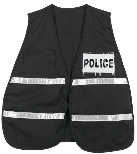 MCR Safety Incident Vest, Black, White Reflective