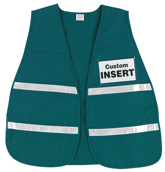MCR Safety Incident Vest, Green, White Reflective