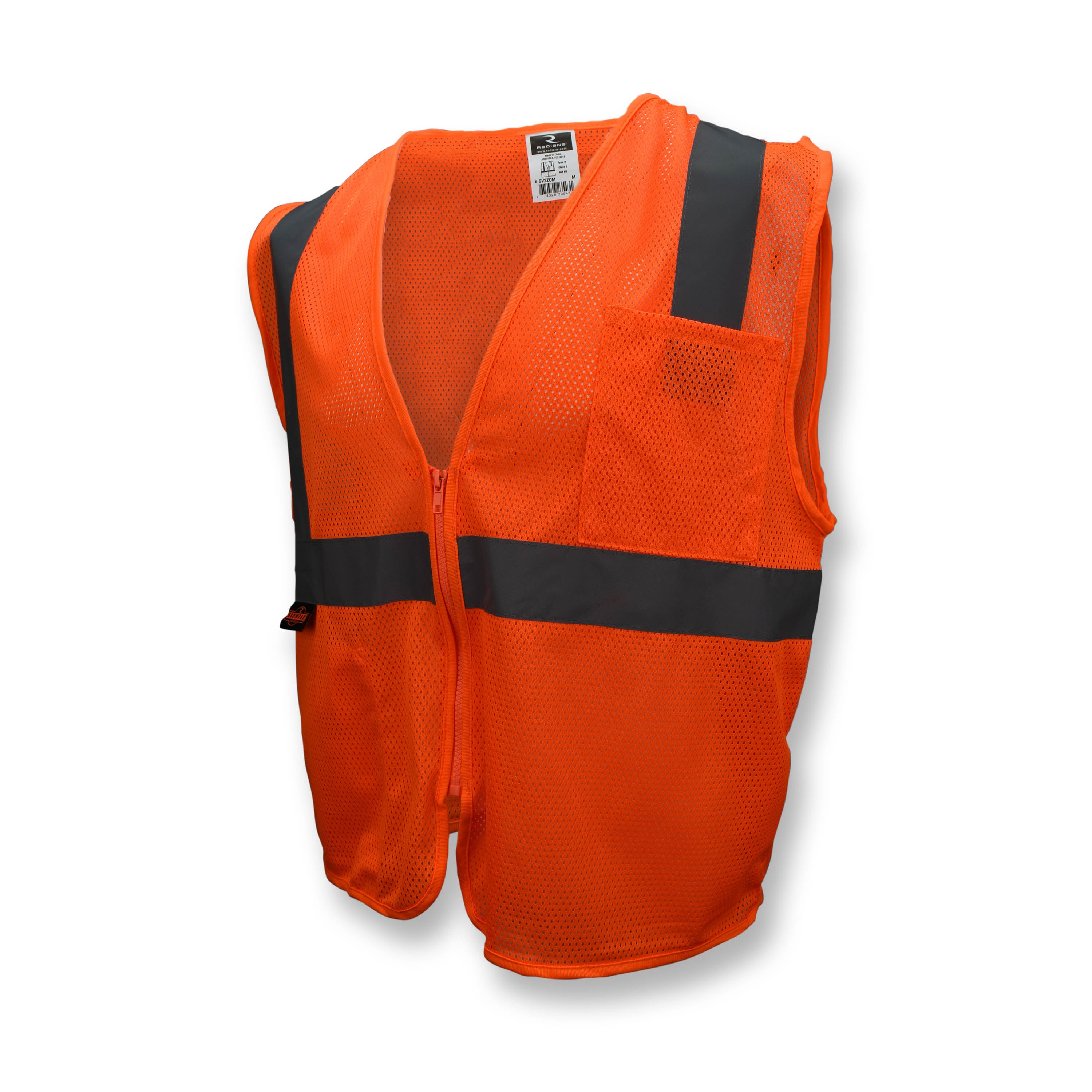 Radians SV2Z Economy Type R Class 2 Mesh Safety Vest with Zipper