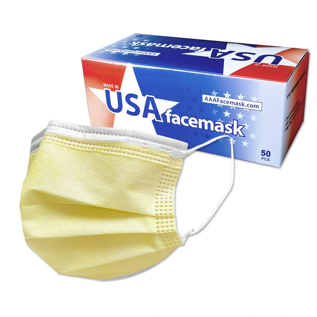 3 Layered Face Mask - 50 Masks - MADE IN THE USA
