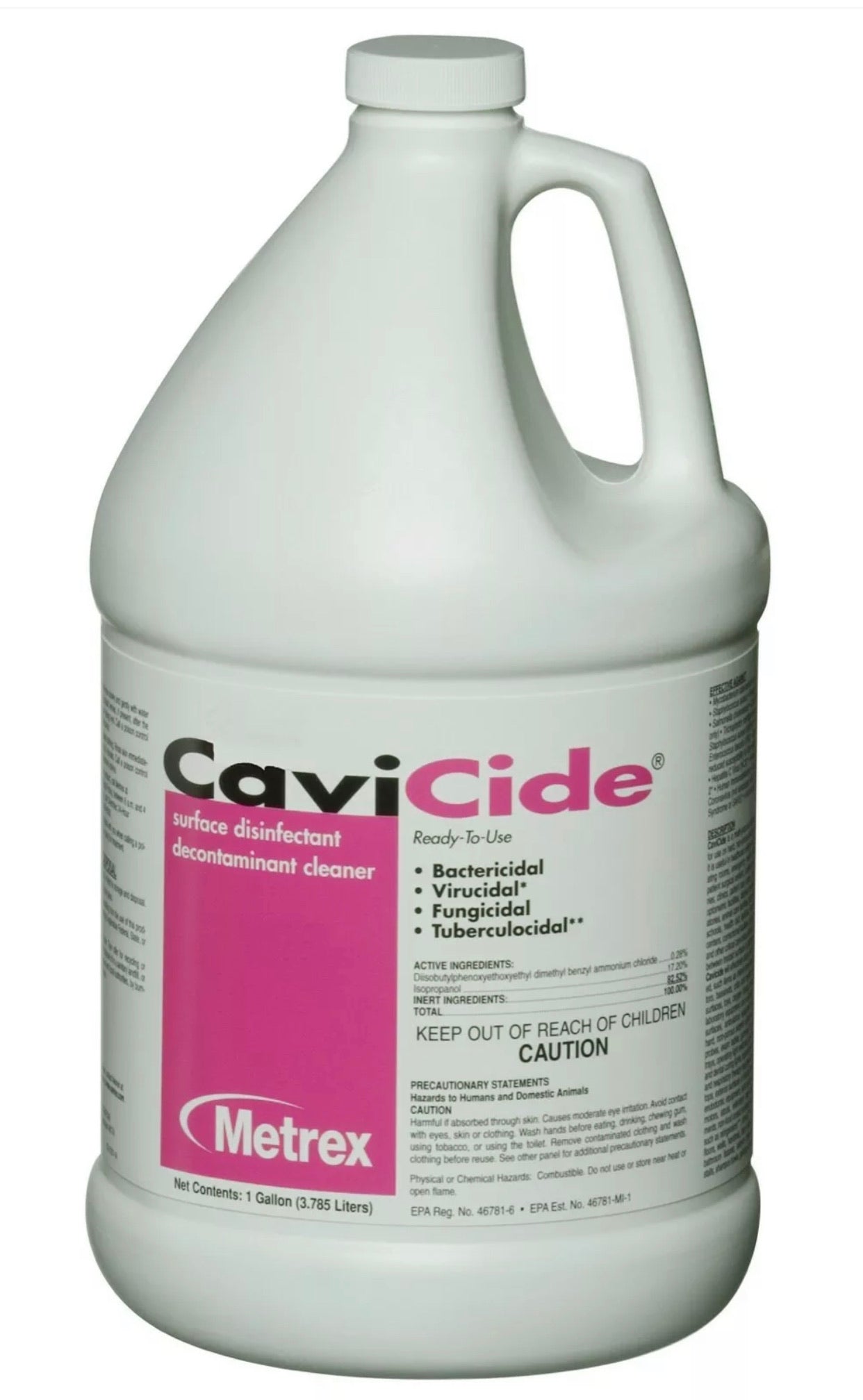 CaviCide1 Surface Disinfectant Liquid 1 Gallon Size 1 Minute