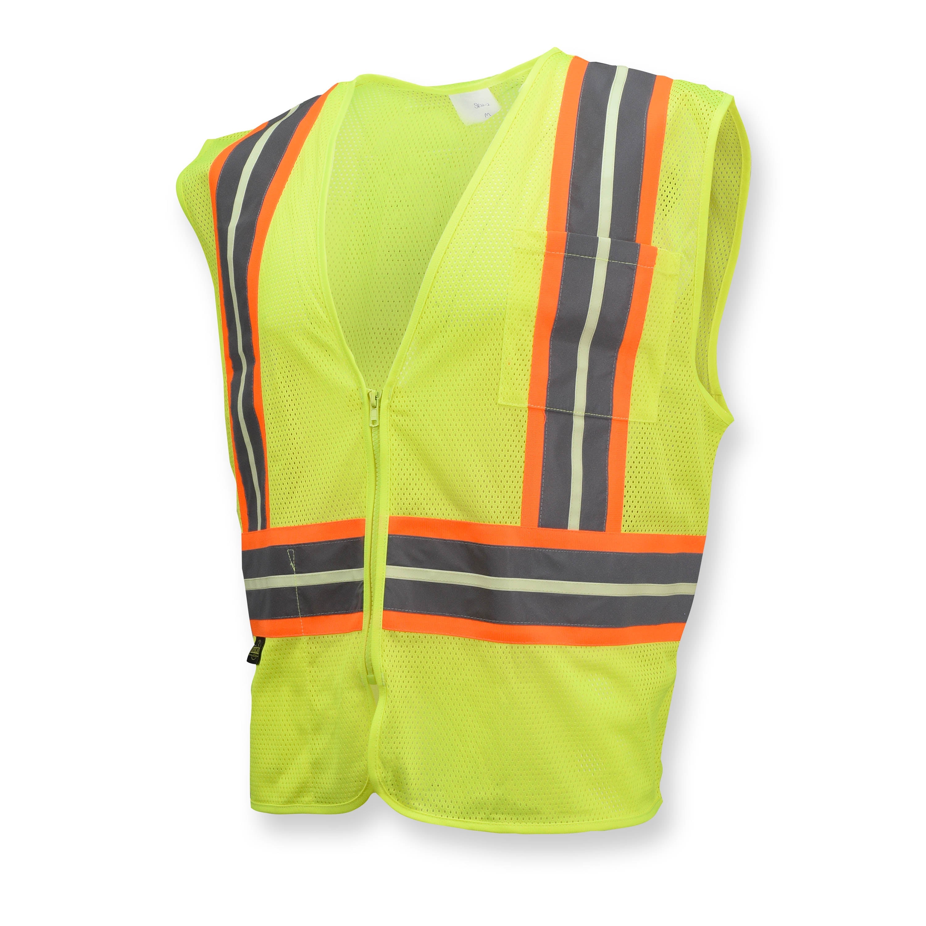 Radians SV22GL-2 Economy Type R Class 2 Safety Glow-in-the-Dark Vest with Two-Tone Trim