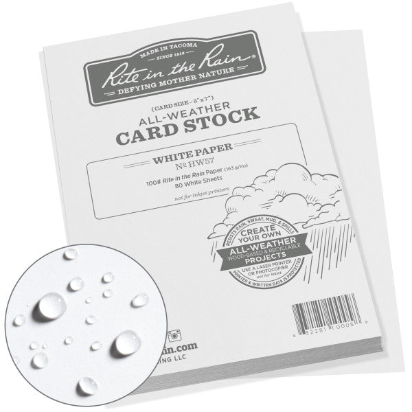 5 X 7 Card Stock - White - 80 Sheets