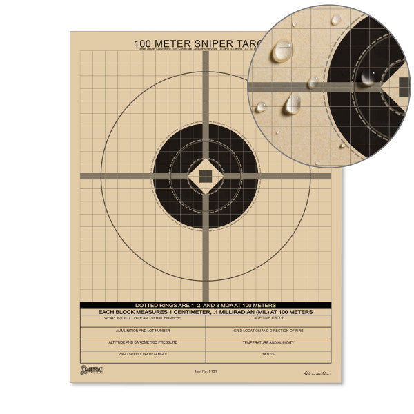 100 Meter Mil Sniper Target