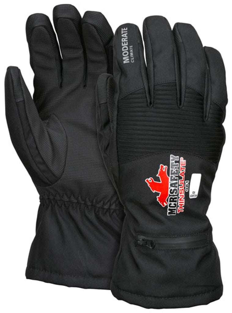 MCR Safety Insulated Mechanics Gloves 100 gram Thinsulate™ lining MAXGrid™ material palm Inner elastic snow and ice cuff