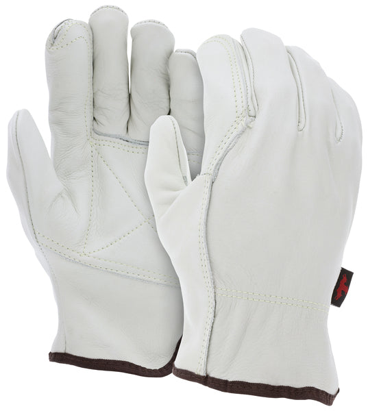 MCR Safety Ind Grd Cow Grain Drvr Dbl Palm Wing Thb