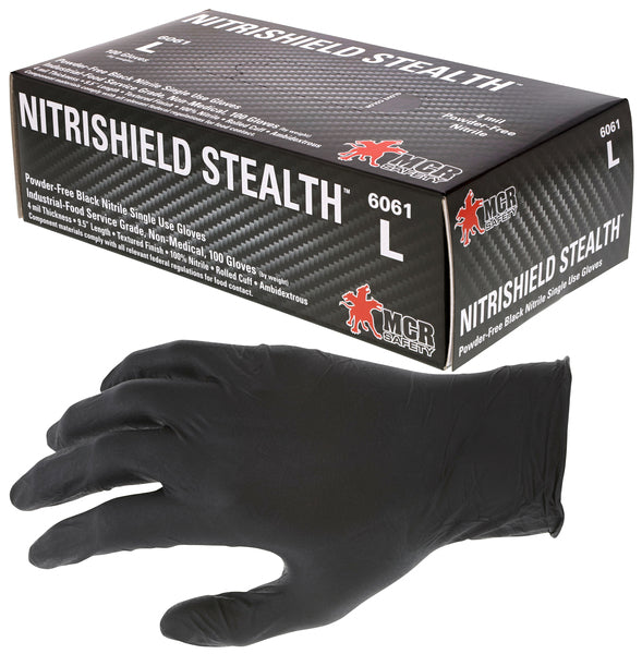 MCR Safety BLK NBR 4 mil disp