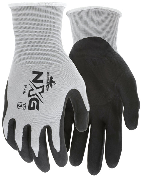 MCR Safety Gray Shell, Black Foam Nitrile, 13 Gauge
