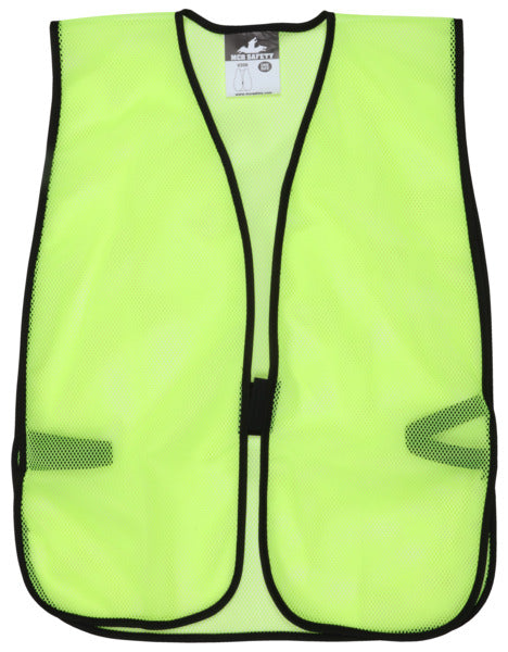 MCR Safety Poly, Mesh Safety Vest, 18 X 47, LIME