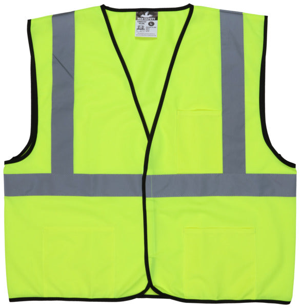 MCR Safety Lime Green, Class 2, Economy Vest