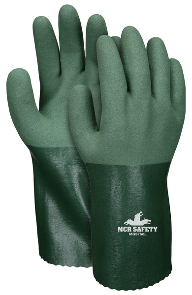 MCR Safety Green Microfinish Nitrile 12" Glove L