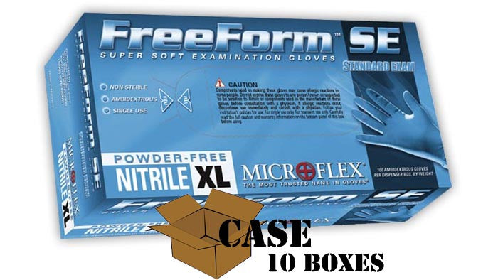 Microflex - FreeForm SE Powder-Free Nitrile Disposable Gloves - Case