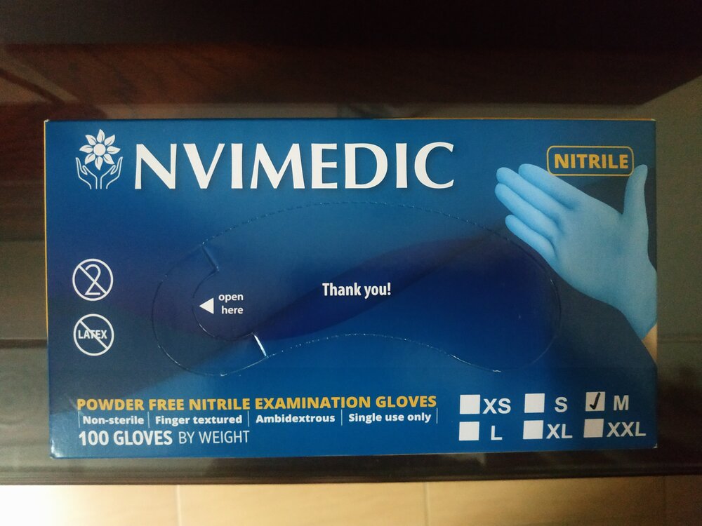 NVIMEDIC Nitrile Gloves - Disposable Exam Gloves  Powder Free - 4 Mil Thick