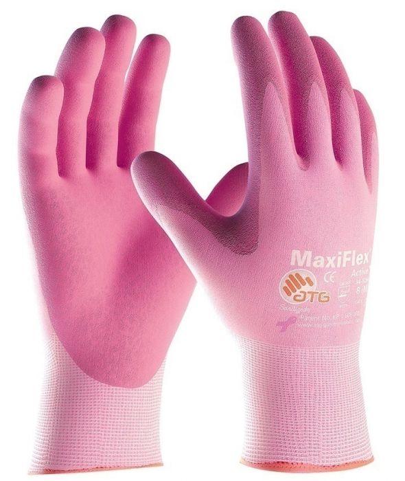 PIP- 34-8264 MaxiFlex PINK Active Seamless Knit Nylon/Lycra Gloves with Ultra Lightweight Nitrile Coated Palm & Fingers
