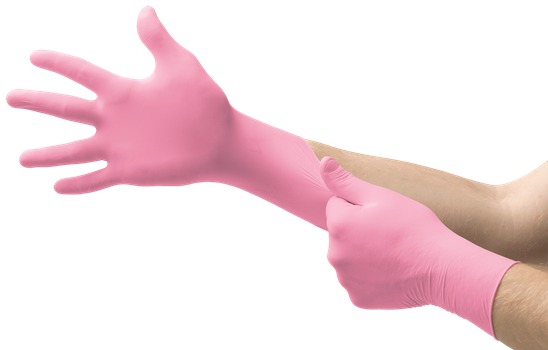 MICRO-TOUCH® NITRAFREE™ PINK DISPOSABLE GLOVES