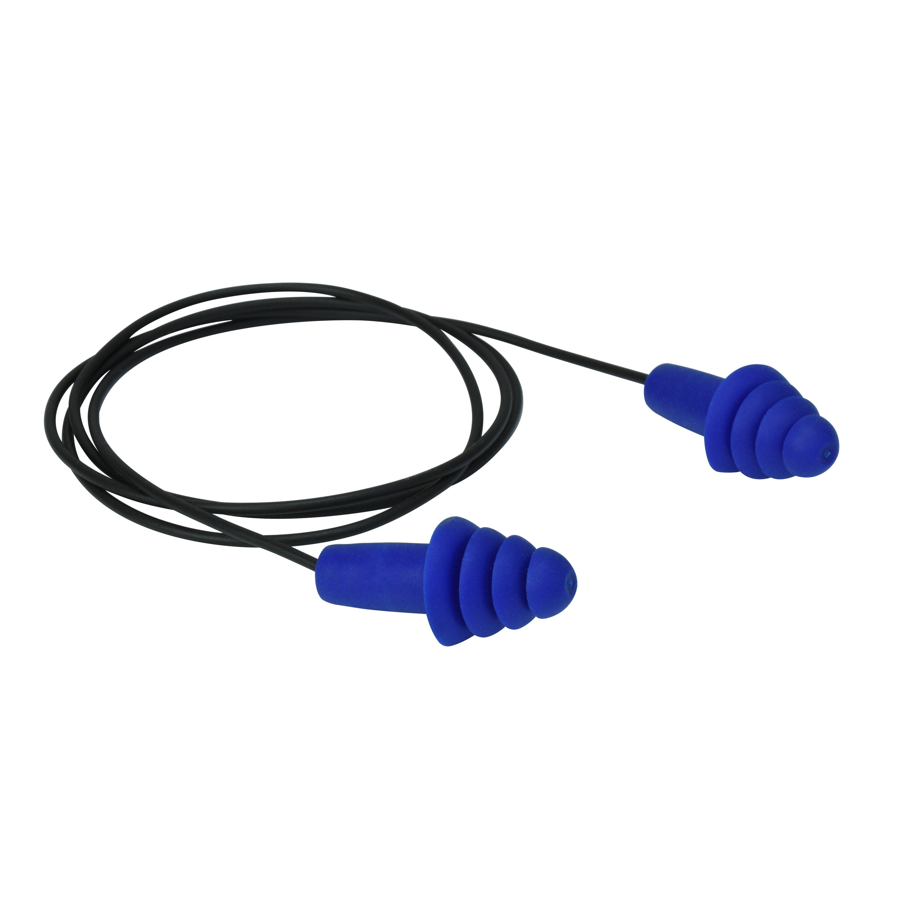 Radians Resistor® II Metal Detectable Reusable Flanged Earplugs - Corded