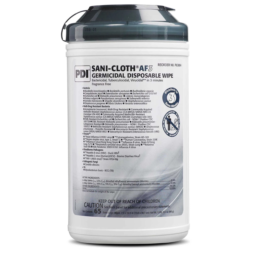 Sani-Cloth AF3 Extra Large Wipe 65Wipes
