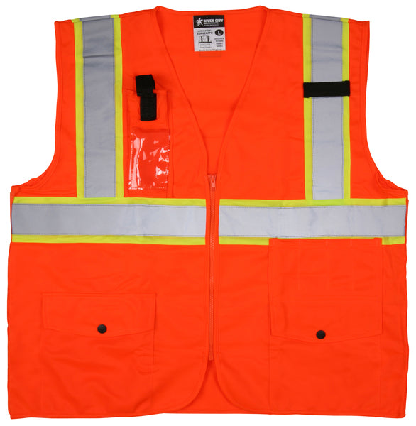 MCR Safety Class 2, Surveyor, FL Oran,Silv/Lime X4