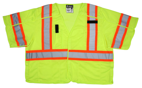 MCR Safety Class3, Surveyor, Lime,Silv/Orange L