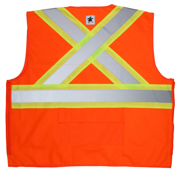 MCR Safety CSA,Survey Pocket, Orange Silv/Lime X2