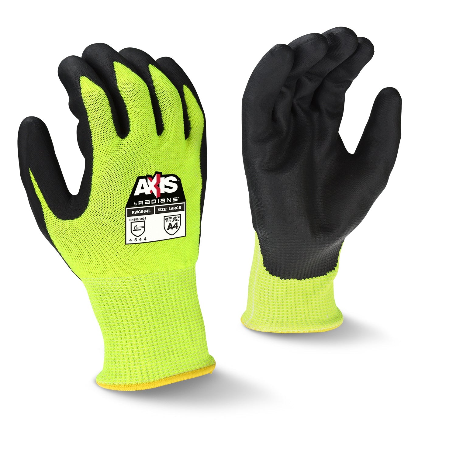 Radians RWG564 AXIS™ Cut Protection Level A4 High Visibility Work Glove