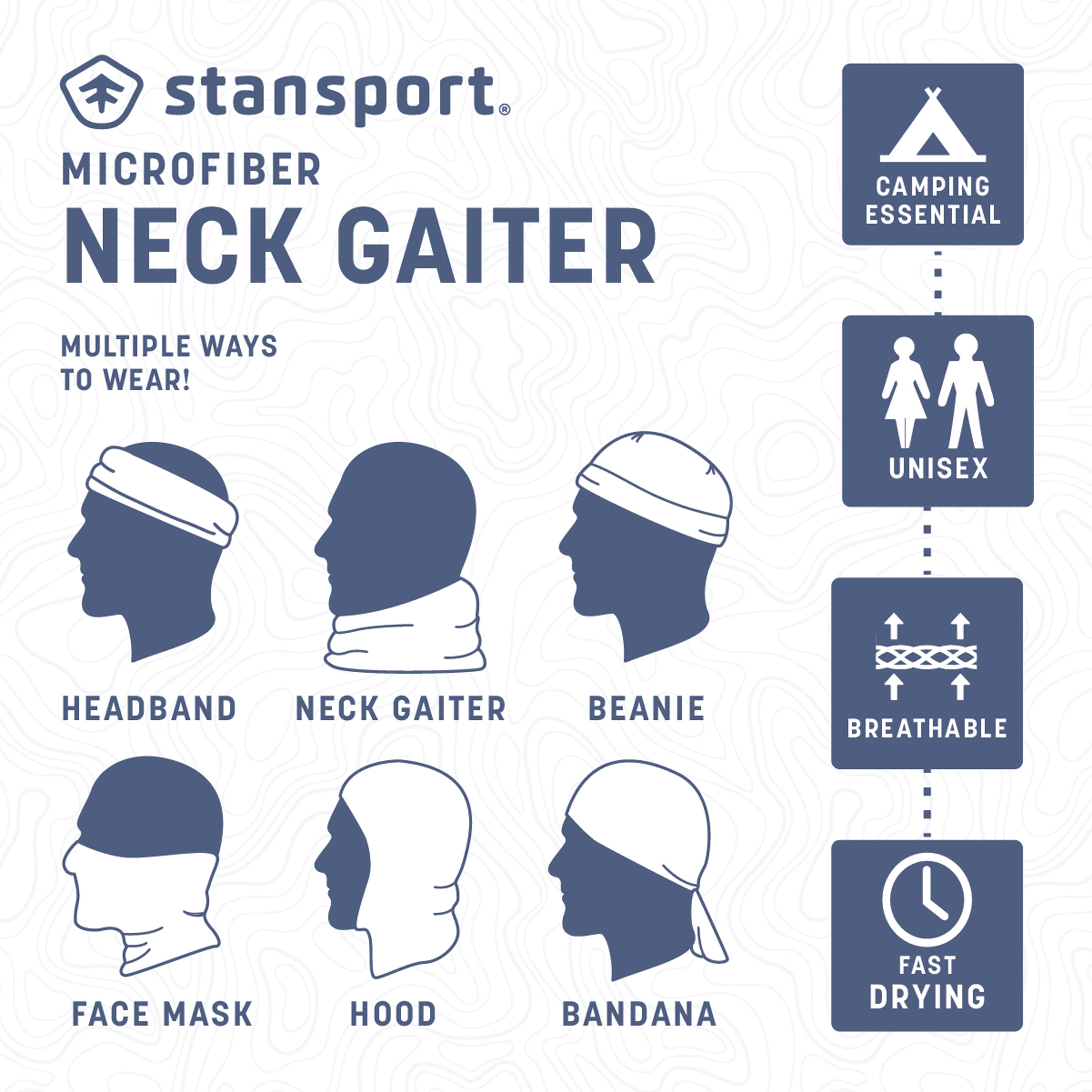 Neck Gaiter / Face Mask - White