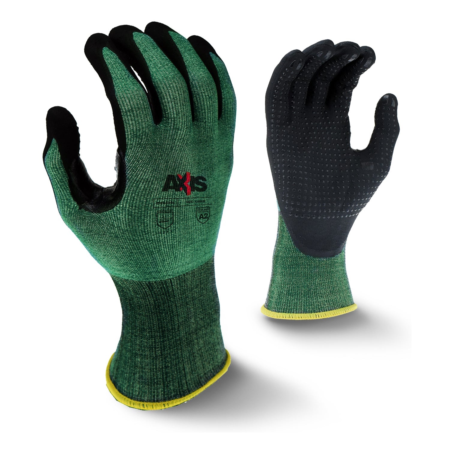 Radians RWG538 AXIS™ Cut Protection Level A2 Foam Nitrile Coated Glove with Dotted Palm