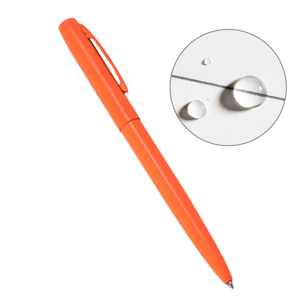 All Weather Pen - Clicker - Metal - Blaze Orange - Black Ink