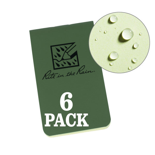 Stapled Notebook - Field Flex - Blank - Green - 6 Pack