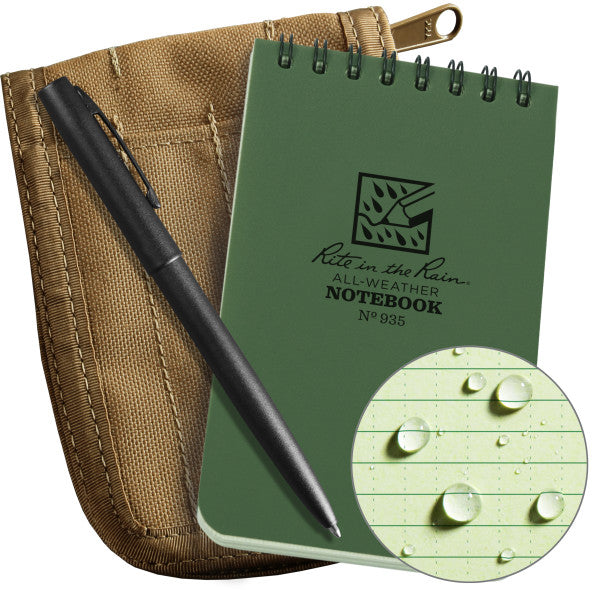 3X5 Kit - Green Book / Tan Cover