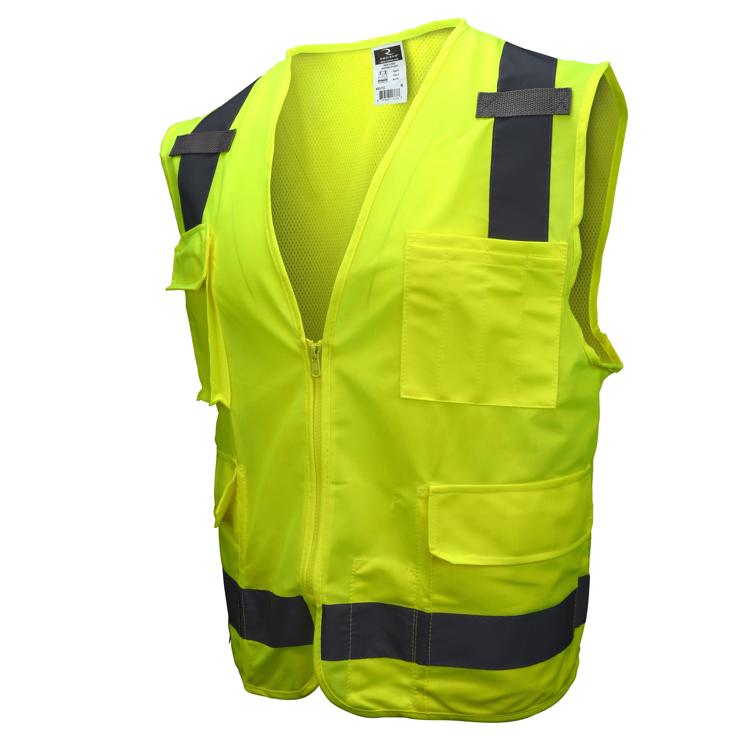 Radians SV7 Surveyor Type R Class 2 Solid/Mesh Safety Vest