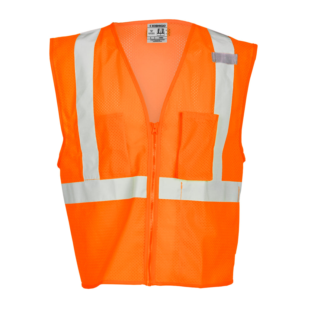 Kishigo 3 Pocket Zipper Mesh Vest