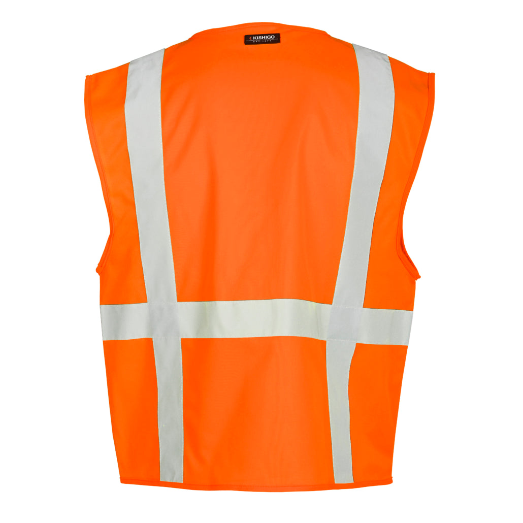 Kishigo 6 Pocket Zipper Solid Vest