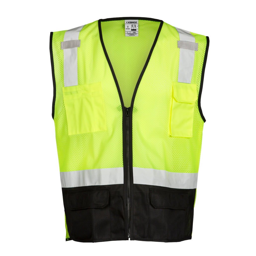 Kishigo Black Bottom Mesh Vest