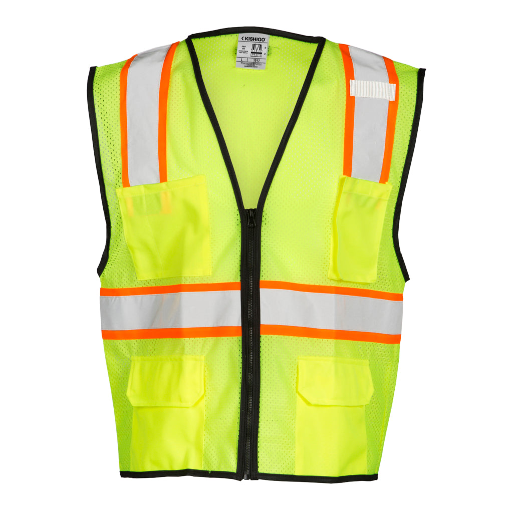 Kishigo 4 Pocket Contrast Economy Mesh Vest