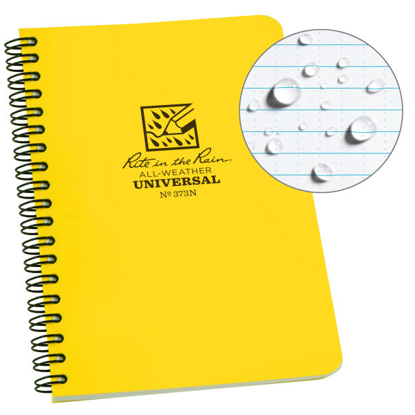 Spiral Notebook - Universal - Numbered Pages - Yellow