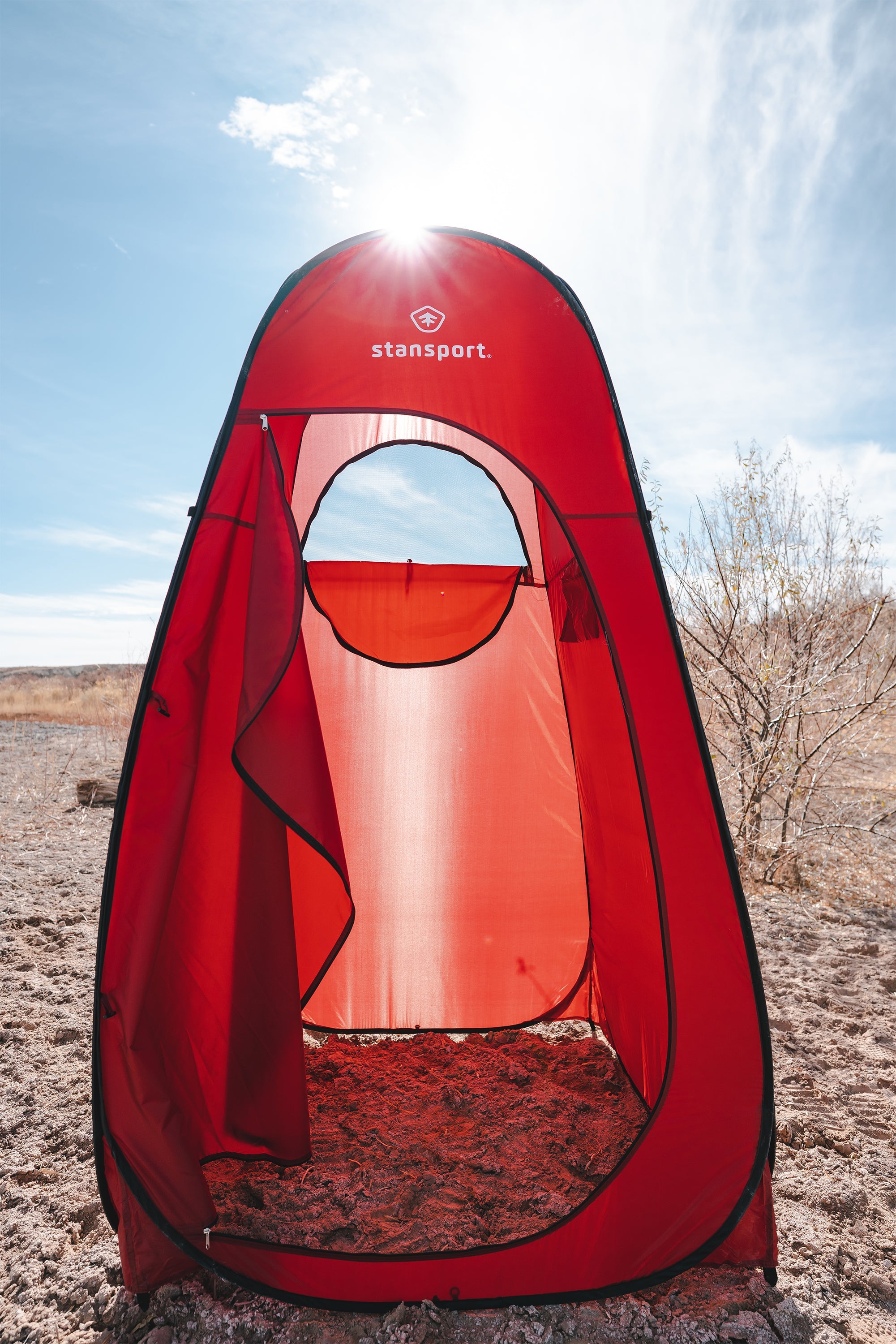 Pop-Up Privacy Shelter - 48 In X 48 In X 84 In - Red