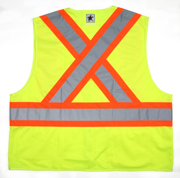 MCR Safety CSA Poly Safety Vest, 4 1/2 Orange/Sil
