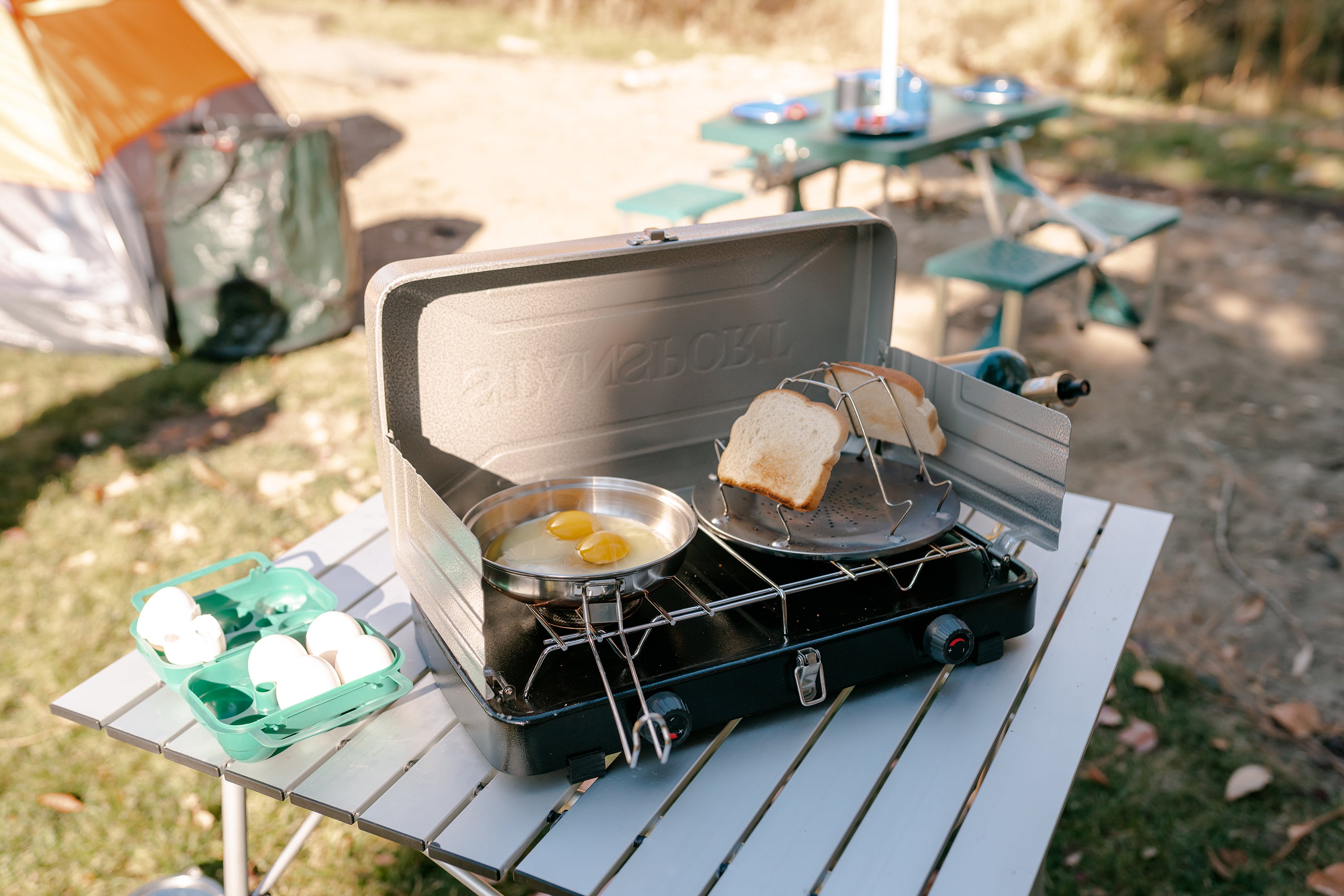 Folding Camp Stove Toaster - Boxed
